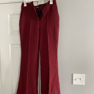 Express Cranberry Color Dress Pant. Flared.